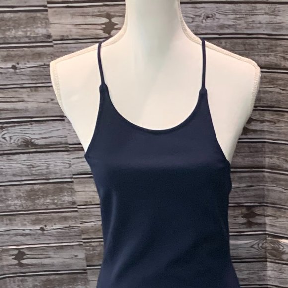 MONTEAU Navy Blue Sleeveless Halter Dress NWT - Picture 9 of 9